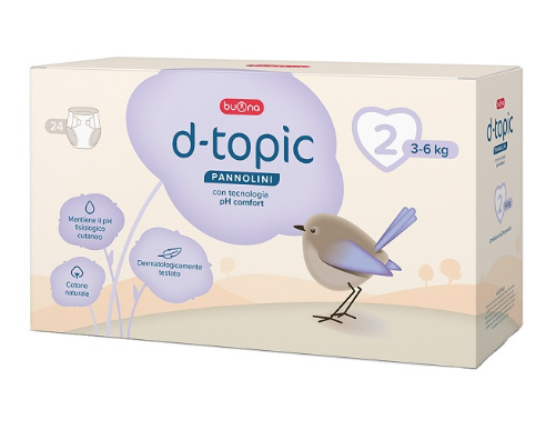 D - TOPIC Pannolini Bambini Taglia 2 24 Pezzi